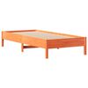 vidaXL Bed Frame without Mattress Wax Brown 75x190 cm Small Single Solid Wood Pine