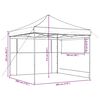vidaXL Foldable Party Tent Pop-Up with 2 Sidewalls Beige