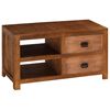 vidaXL Coffee Table with 2 Drawers 90x40x50 cm Solid Mango Wood