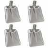 vidaXL Shovel Head 4 pcs Silver 45 x 38 cm Aluminum