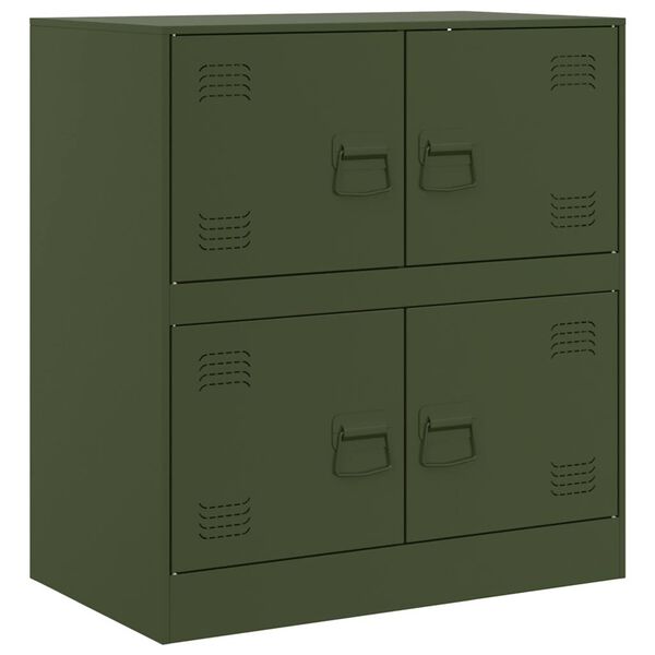 vidaXL Sideboard Olive Green 67x39x73 cm Steel