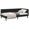 vidaXL Corner Bed Frame with Headboard Black 80 cm x 200 cm Velvet