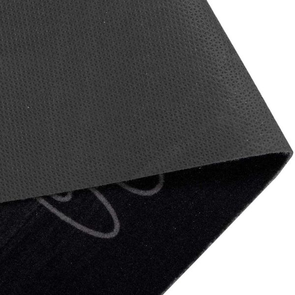 vidaXL Kitchen Rug Black 150 x 45 cm Velvet