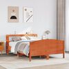 vidaXL Bed Frame without Mattress Wax Brown 140x200 cm Solid Wood Pine