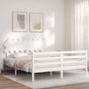 vidaXL Bed Frame without Mattress White 160x200 cm Solid Wood
