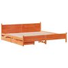 vidaXL Bed Frame without Mattress Wax Brown 200x200 cm Solid Wood Pine