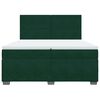 vidaXL Box Spring Bed with Mattress Dark Green 200x200 cm Velvet