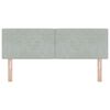 vidaXL Headboard with Headboard Light Grey 160 cm Faux Leather