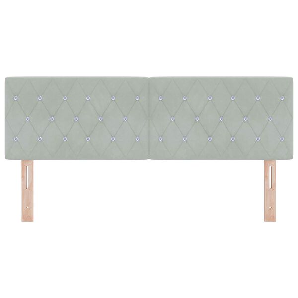 vidaXL Headboard with Headboard Light Grey 160 cm Faux Leather