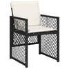 vidaXL Garden Dining Set 9 pcs Black Poly Rattan