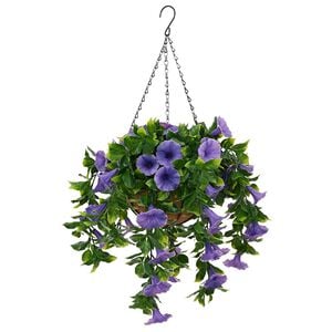 vidaXL Artificial Flowers Purple 66 x 75 x 70 cm PE and Steel