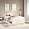 vidaXL Bed Frame without Mattress with Headboard White 140x190 cm Solid Wood Pine