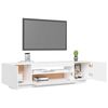 vidaXL TV Cabinet with LED Lights White 160x35x40 cm