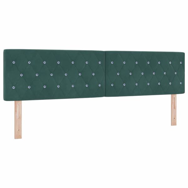 vidaXL Headboard with Headboard Dark Green 180 cm Faux Leather