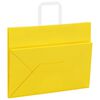 vidaXL Paper Bags 250 pcs with Handles Yellow 32x17x25 cm