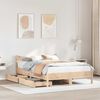 vidaXL Bed Frame with Drawers 135x190 cm Double Solid Wood Pine