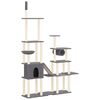 vidaXL Cat Tree with Sisal Scratching Posts Dark Grey 279 cm