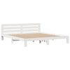 vidaXL Bookcase Bed without Mattress White 180x200 cm Super King Solid Wood Pine