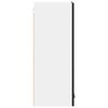 vidaXL Hanging Cabinet with Door Black Oak and White 30 x 31 x 80 cm