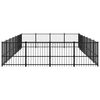 vidaXL Outdoor Dog Kennel Steel 26.35 m&sup2;
