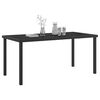vidaXL Garden Table Black 160 x 80 x 73 cm Solid Teak wood