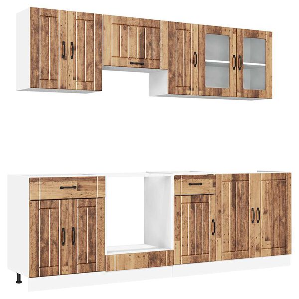 vidaXL 8 Piece Kitchen Cabinet Set Kalmar Old Wood Engineered Wood