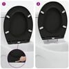 vidaXL Toilet Seat Black 44.8 x 37.3 x 4.2 cm Duroplast