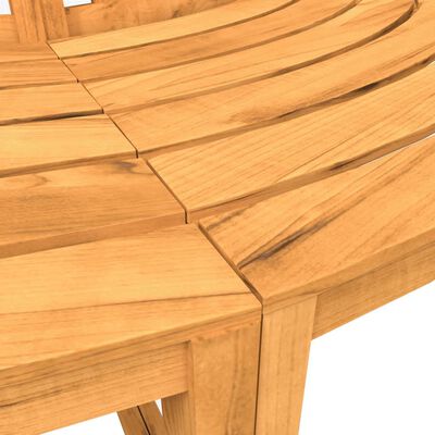 vidaXL Tree Bench Half Round Ø160 cm Solid Wood Teak