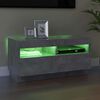 vidaXL TV Cabinet with LED Lights Concrete Grey 80x35x40 cm