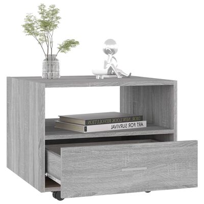 vidaXL Coffee Table Grey Sonoma 55x55x40 cm Engineered Wood