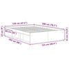 vidaXL Bed Frame without Mattress White 120x200 cm