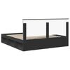vidaXL Bed Frame with Headboard Black 180 x 200 cm Solid Pine Wood