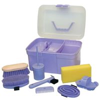 Kerbl Mini Grooming Box with 8 Tools Purple 321765