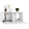 vidaXL 4 Piece TV Cabinet Set White Engineered Wood