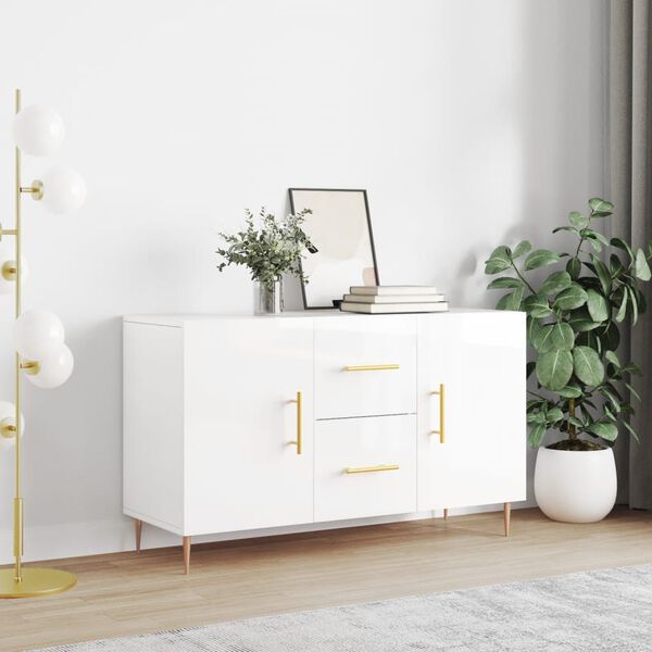vidaXL Sideboard High Gloss White 100x36x60 cm Engineered Wood