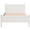 vidaXL Bed Frame without Mattress White 90x190 cm Single Solid Wood Pine