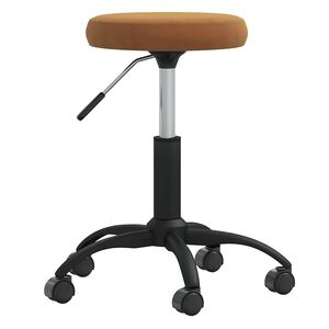 vidaXL Office Swivel Chair Brown Velvet