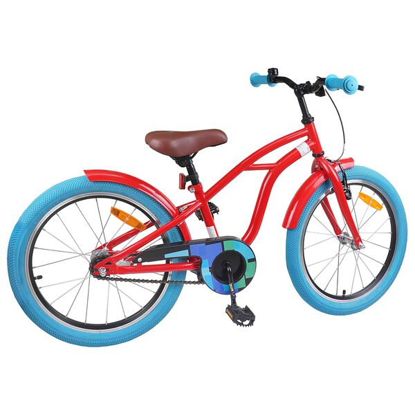 vidaXL Kids Bike 18'' for 5-7 Years Old Red