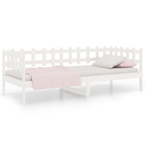 vidaXL Day Bed without Mattress White 80x200 cm Solid Wood Pine