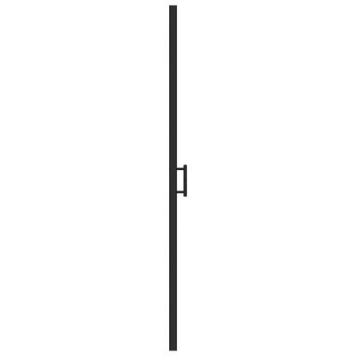vidaXL Shower Door 100x178 cm Half Frosted Tempered Glass Black