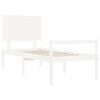 vidaXL Senior Bed without Mattress White Single Solid Wood