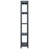 vidaXL Storage Shelf Rack Black 125 kg 60x30x180 cm Plastic