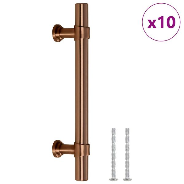 vidaXL Cabinet Handles 10 pcs Bronze 96 mm Stainless Steel