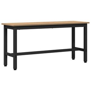 vidaXL Dining Bench 100 x 32.5 x 48.5 cm Engineered Wood and Steel