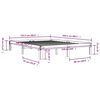 vidaXL Bed Frame without Mattress Solid Wood 150x200cm King Size