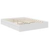 vidaXL Bed Frame with Drawer Manual White 150 x 200 cm Engineered Wood