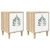 vidaXL Bedside Cabinet HANAU 2 pcs Sonoma Oak 36 x 33 x 50 cm