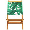 vidaXL Folding Garden Chairs 8 pcs Green Fabric and Solid Wood