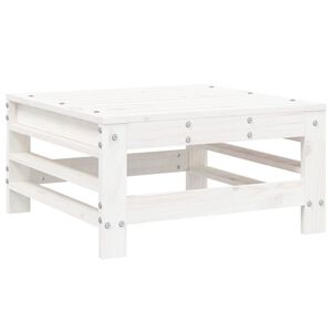 vidaXL Garden Footstool White Solid Wood Pine