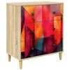 vidaXL Chest of Drawers HEESCH Color block print 66 x 36.5 x 75 cm